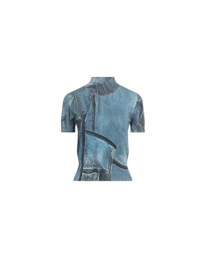 Versace Jeans STRICKWAREN - Rollkragenpulloverauf YOOX.COM Blau