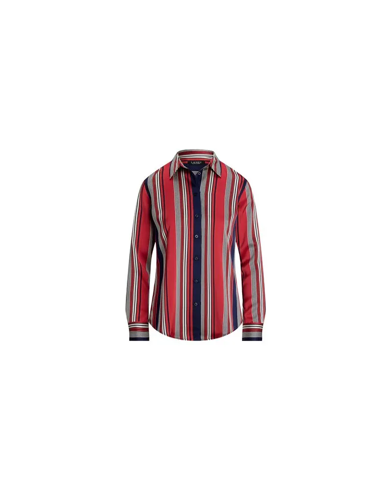Ralph Lauren CLASSIC FIT STRIPED CHARMEUSE SHIRT  - TOPS - Hemdenauf YOOX.COM Rot