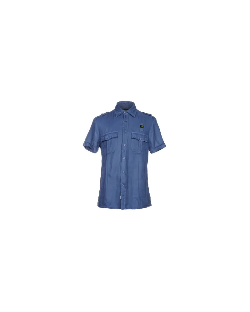 Blauer TOPS - Hemdenauf YOOX.COM Blau