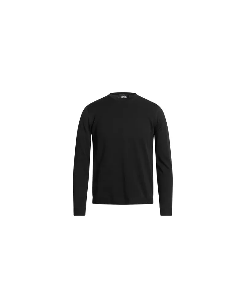 Alpha Studio STRICKWAREN - Pulloverauf YOOX.COM Schwarz