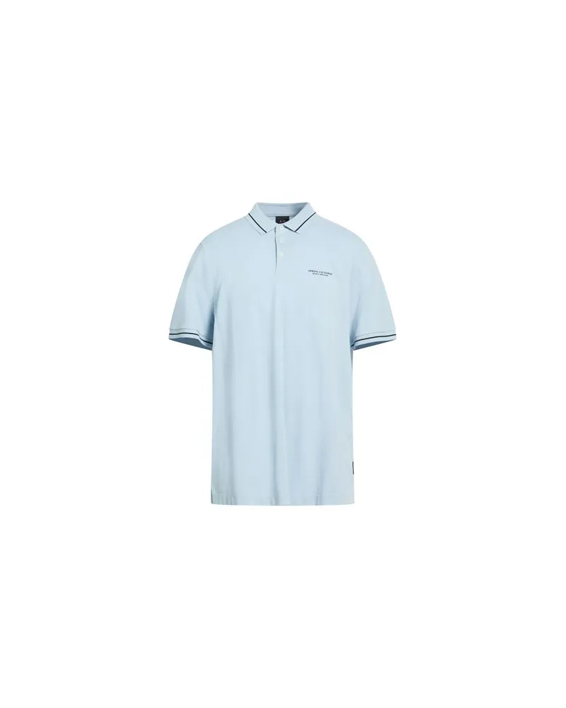 Armani Exchange TOPS - Poloshirtsauf YOOX.COM Hellblau