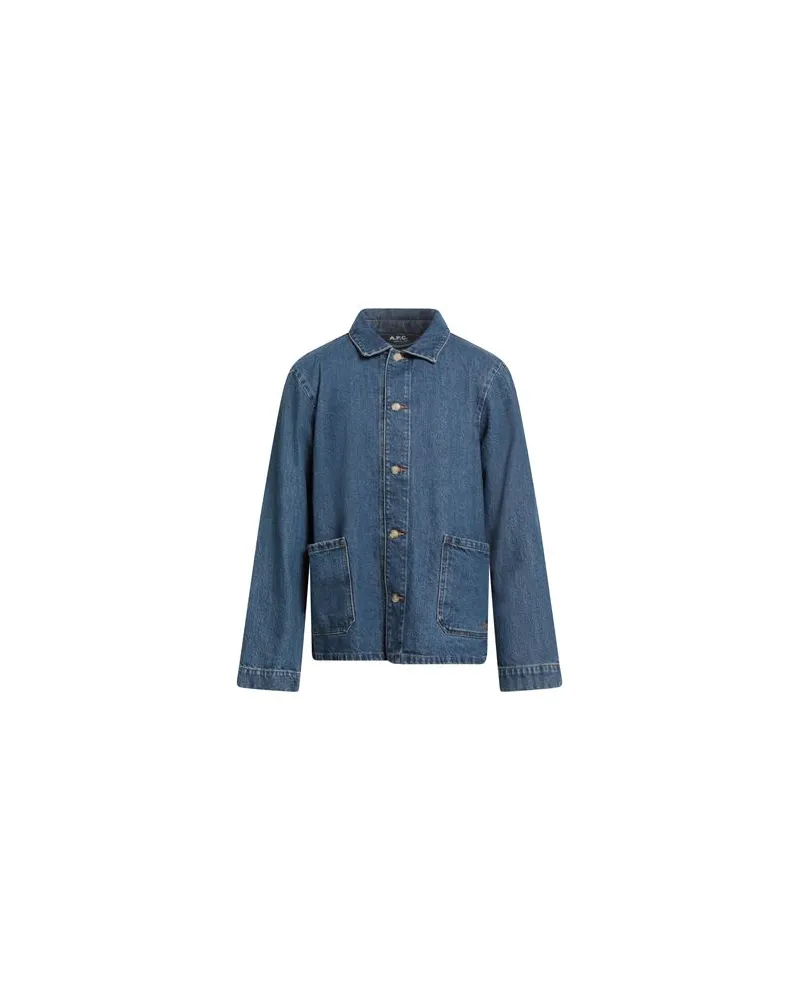 A.P.C. TOPS - Jeanshemdenauf YOOX.COM Blau