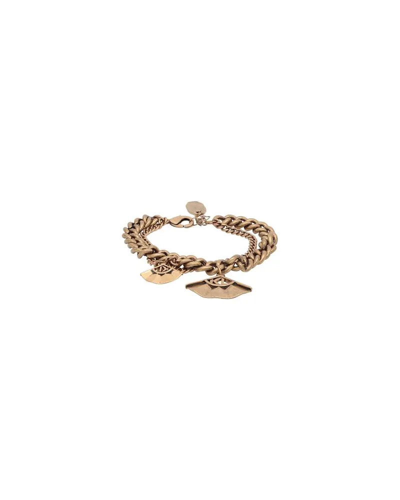 Karl Lagerfeld K/ARCHIVE FAN DOUBLE BRACELET  - SCHMUCK und UHREN - Armbänderauf YOOX.COM Bronze