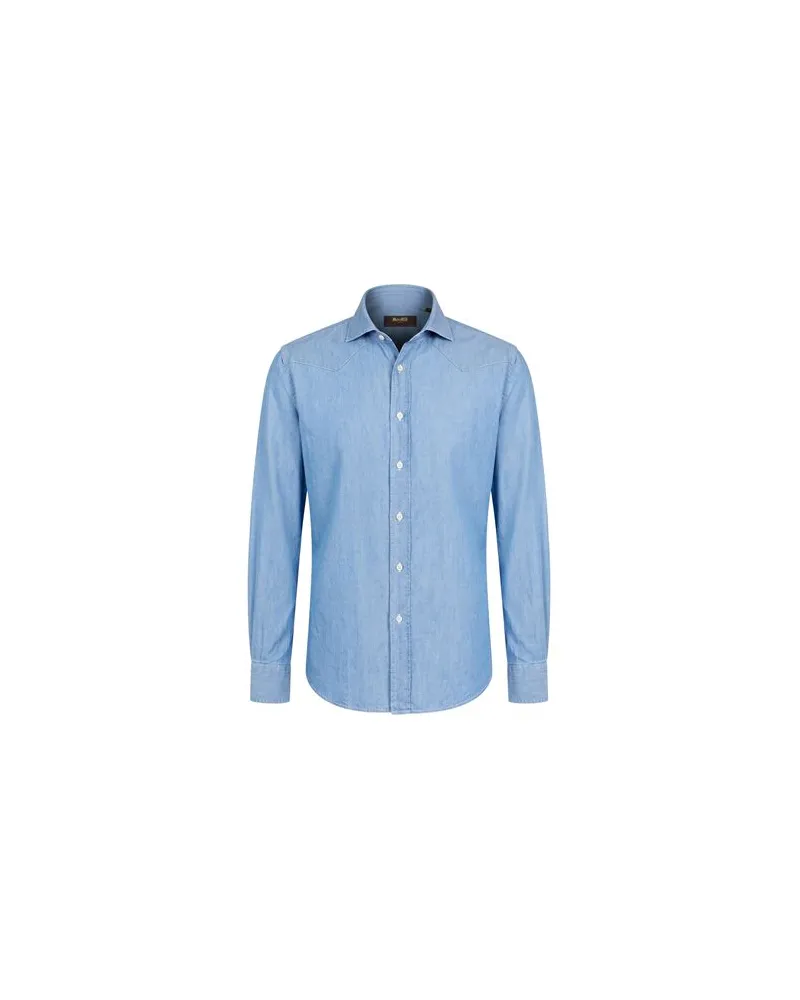 MOORER TOPS - Jeanshemdenauf YOOX.COM Blau