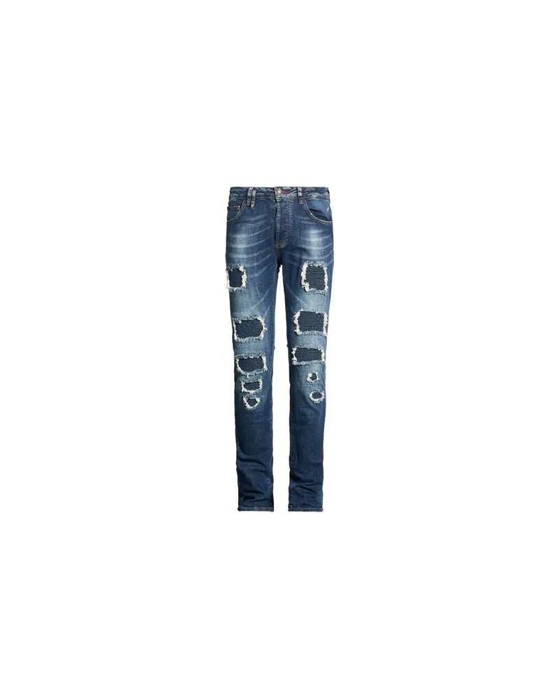 Philipp Plein HOSEN & RÖCKE - Jeanshosenauf YOOX.COM Blau
