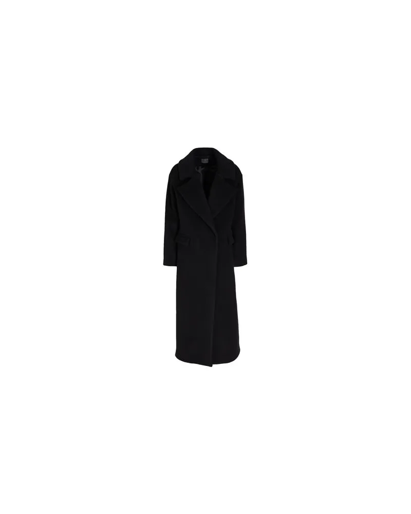 8 by Yoox DOUBLE-BREASTED WOOL COAT - JACKEN & MÄNTEL - Mäntelauf YOOX.COM Schwarz