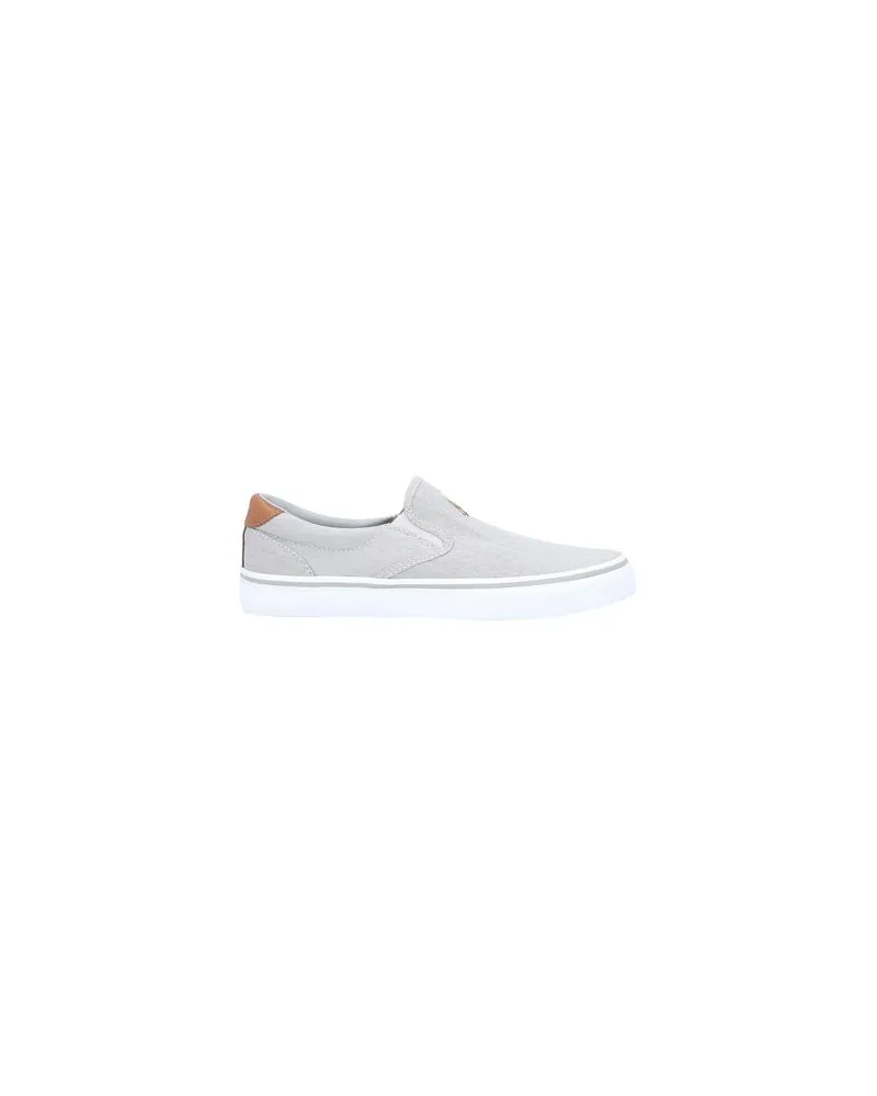 Ralph Lauren Thompson Washed Twill Sneaker   - SCHUHE - Sneakersauf YOOX.COM Hellgrau