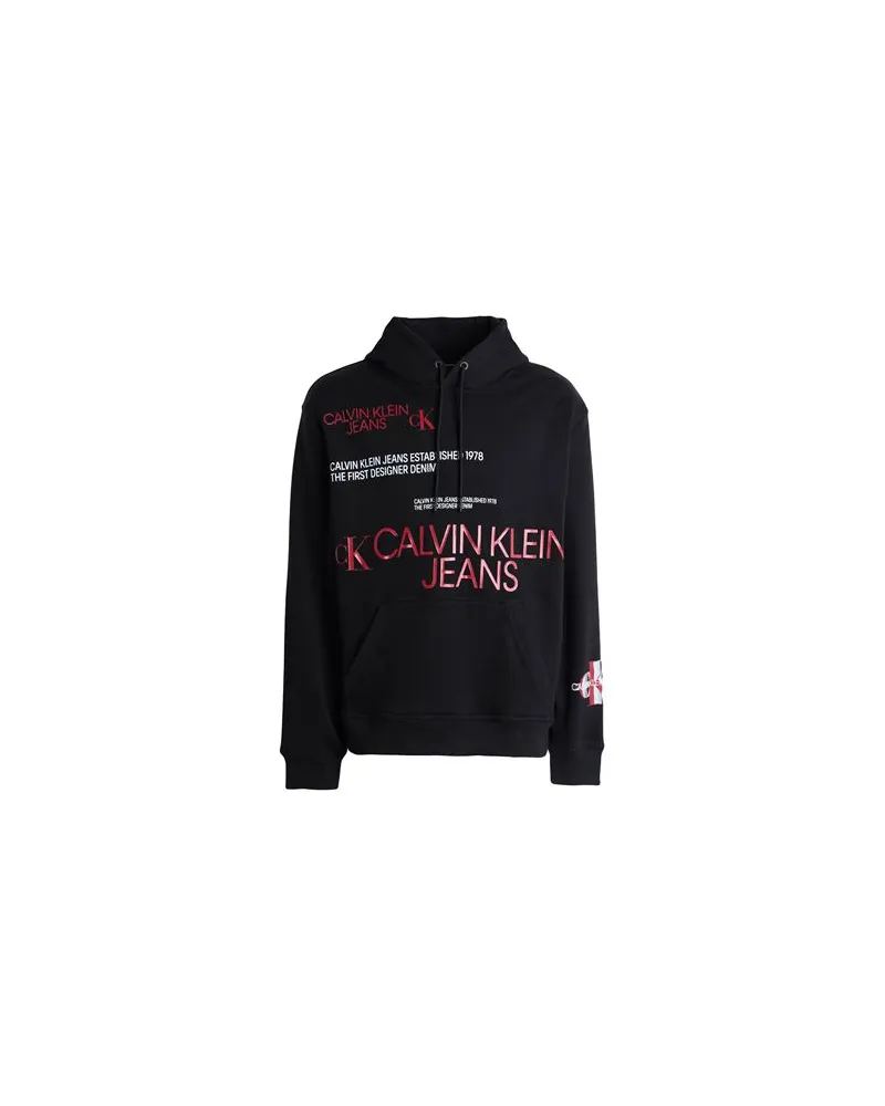 Calvin Klein MULTI URBAN LOGO HOODIE - TOPS - Sweatshirtsauf YOOX.COM Schwarz