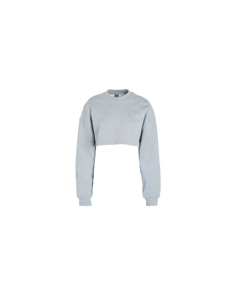adidas TrueCasuals Cropped Sportswear Sweatshirt  - TOPS - Sweatshirtsauf YOOX.COM Grau