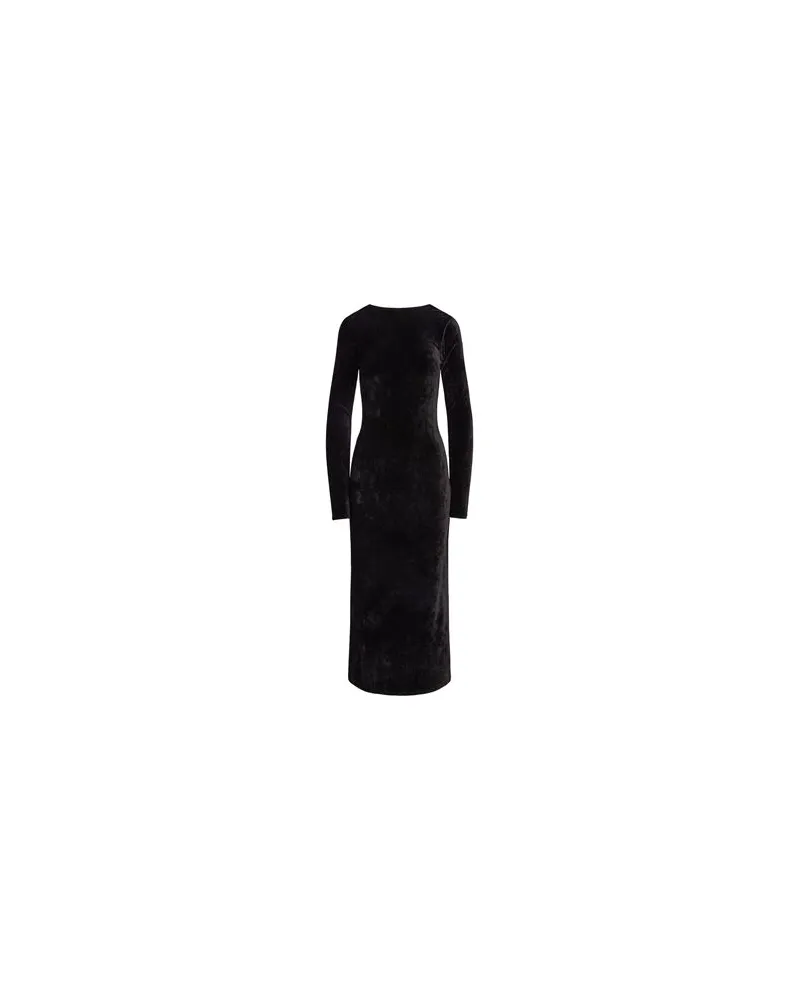 Ralph Lauren VELVET SCOOPBACK DRESS  - KLEIDER - Midi-Kleiderauf YOOX.COM Schwarz