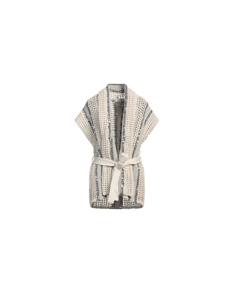 Brunello Cucinelli STRICKWAREN - Strickjackenauf YOOX.COM Elfenbein