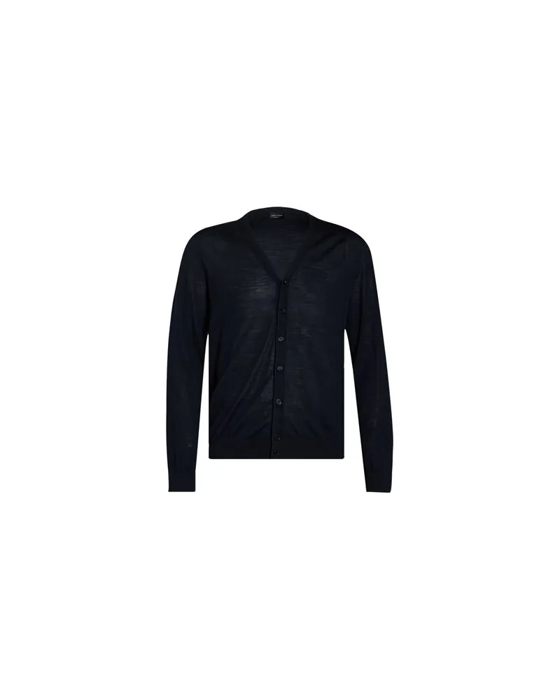Roberto Collina STRICKWAREN - Strickjackenauf YOOX.COM Nachtblau
