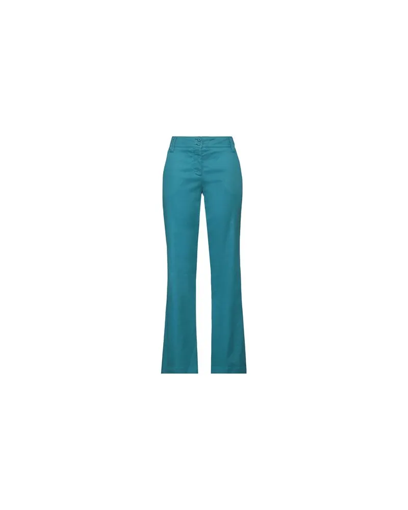 120% Lino HOSEN & RÖCKE - Hosenauf YOOX.COM Tūrkis