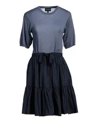 Emporio Armani Mini-Kleid Taubenblau