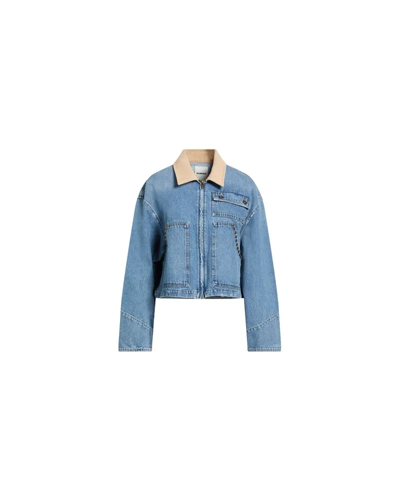 Sandro JACKEN & MÄNTEL - Jeansjacken/Mäntelauf YOOX.COM Blau