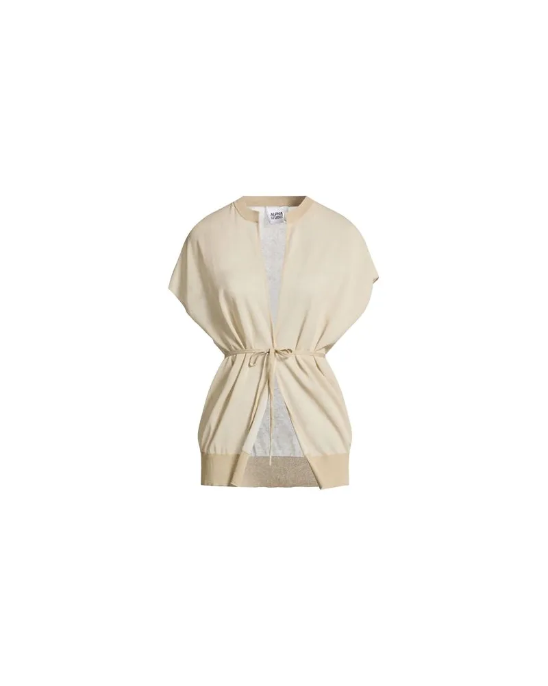 Alpha Studio STRICKWAREN - Strickjackenauf YOOX.COM Beige