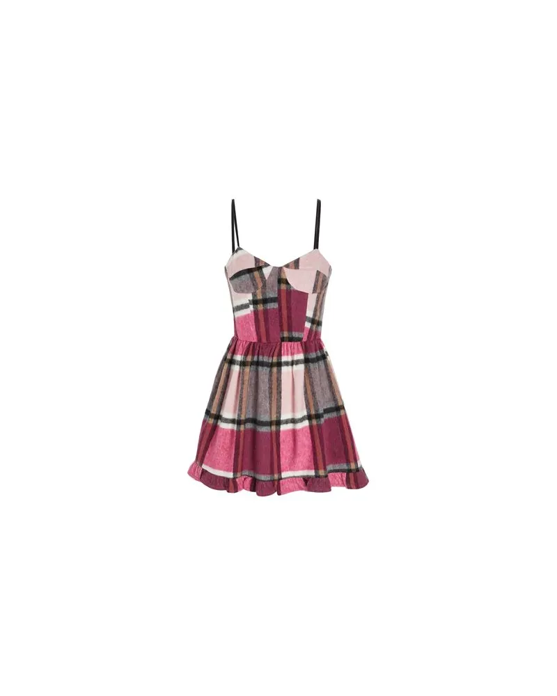 8 by Yoox TARTAN CORSET MINI DRESS - KLEIDER - Mini-Kleiderauf YOOX.COM Rosa