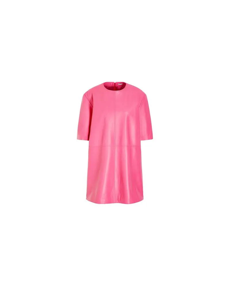 8 by Yoox LEATHER S/SLEEVE MINI DRESS  - KLEIDER - Mini-Kleiderauf YOOX.COM Fuchsia