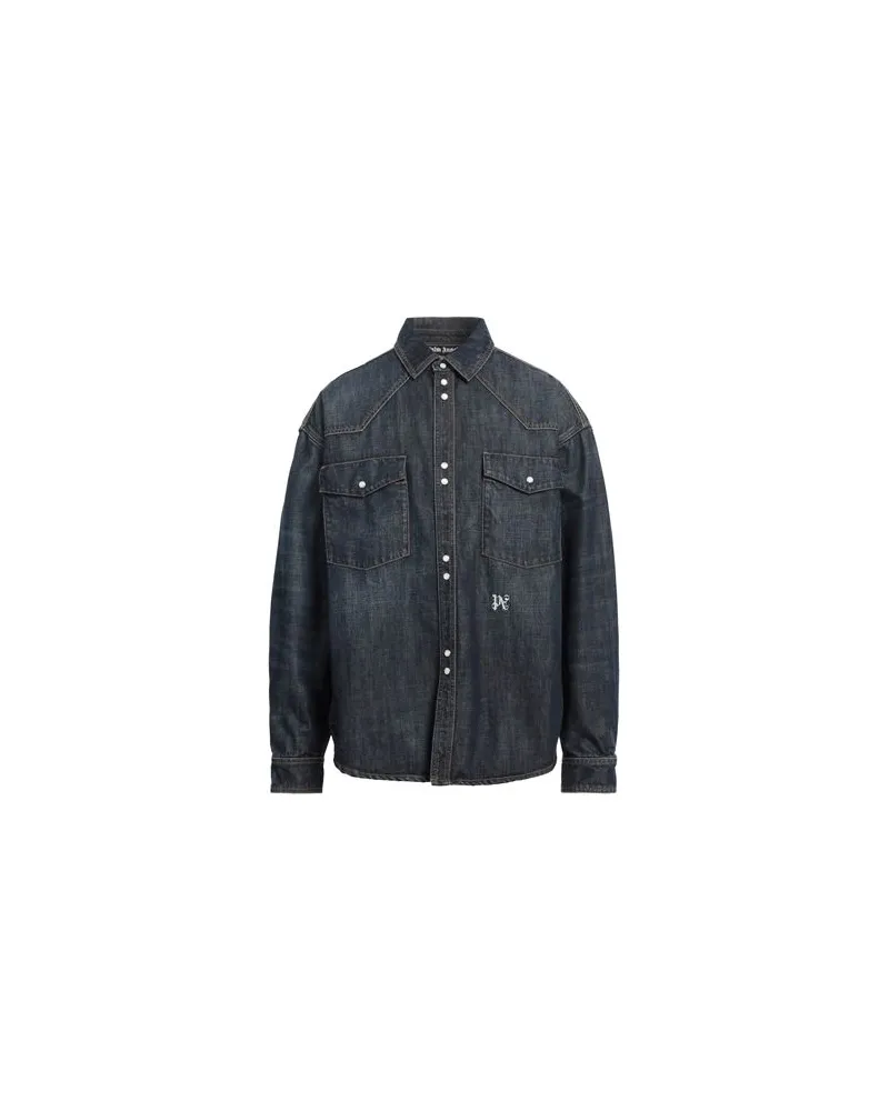 Palm Angels TOPS - Jeanshemdenauf YOOX.COM Blau