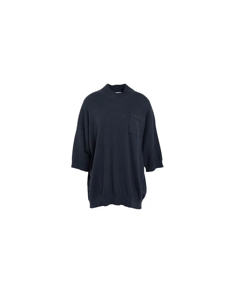 Brunello Cucinelli CASHMERE - STRICKWAREN - Rollkragenpulloverauf YOOX.COM Marineblau
