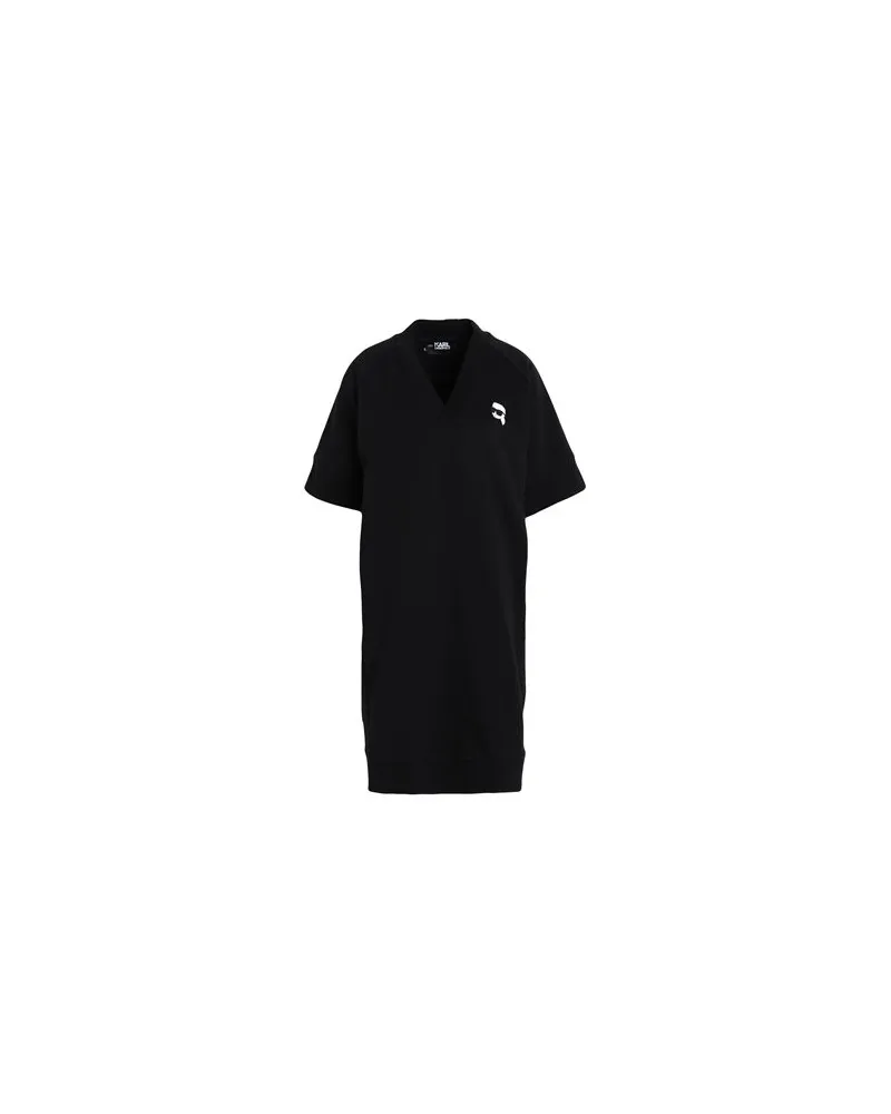 Karl Lagerfeld IKONIK 2.0 SWEAT DRESS  - KLEIDER - Mini-Kleiderauf YOOX.COM Schwarz