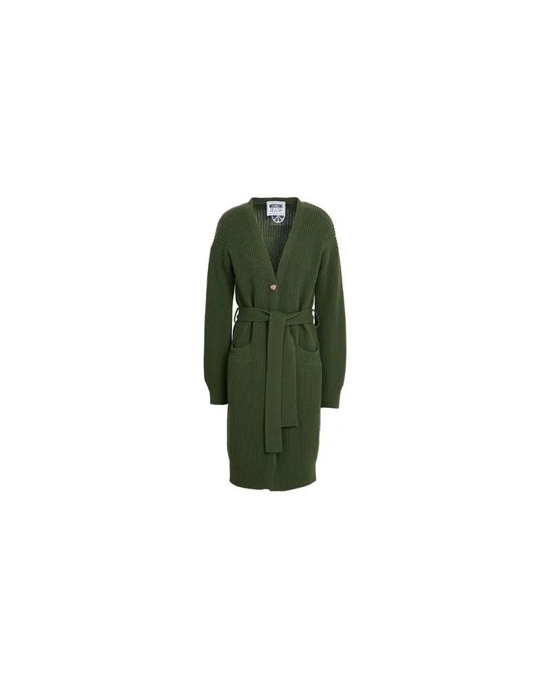 Moschino STRICKWAREN - Strickjackenauf YOOX.COM Militärgrün
