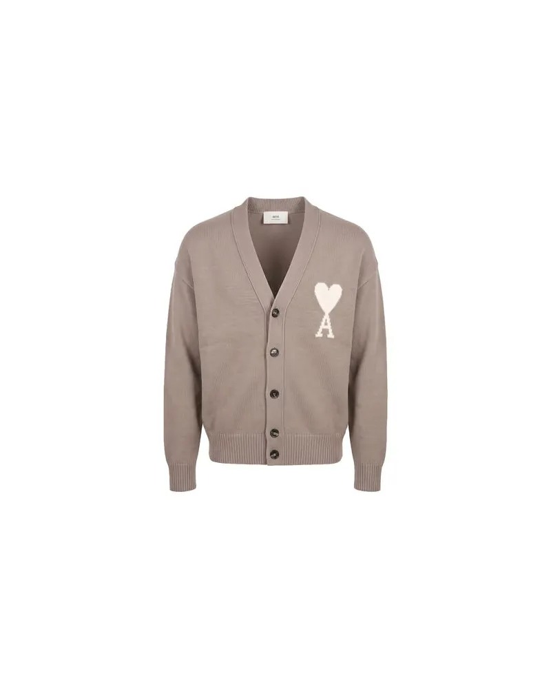 AMI Paris STRICKWAREN - Strickjackenauf YOOX.COM Maulwurfsgrau