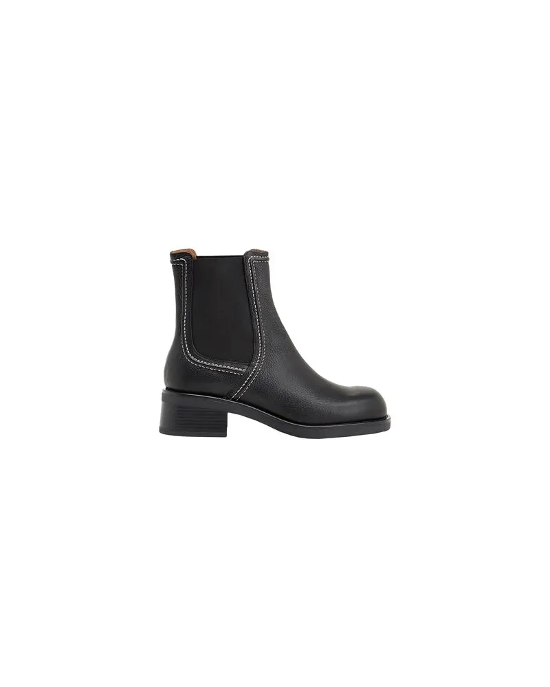 8 by Yoox GRAIN LEATHER CHELSEA ANKLE BOOTS  - SCHUHE - Stiefelettenauf YOOX.COM Schwarz