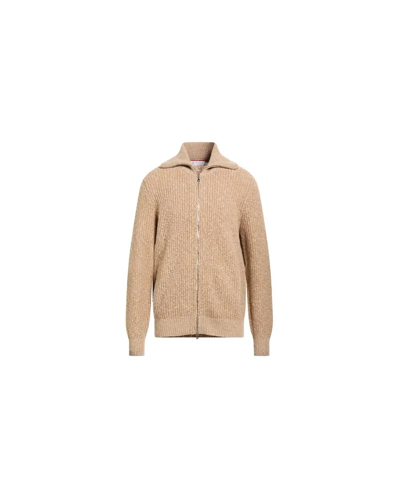 Brunello Cucinelli STRICKWAREN - Strickjackenauf YOOX.COM Sand