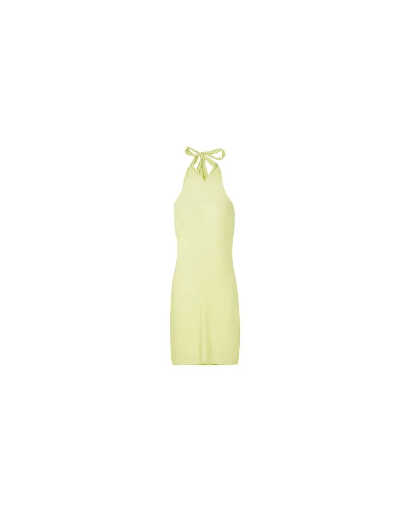 8 by Yoox CRINKLED HALTER MINI DRESS  - KLEIDER - Midi-Kleiderauf YOOX.COM Limettengrün