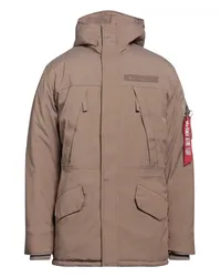 Alpha Industries Mantel Hellbraun