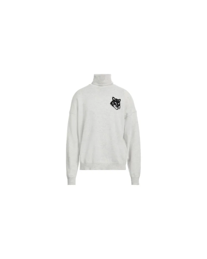Kitsuné STRICKWAREN - Rollkragenpulloverauf YOOX.COM Hellgrau