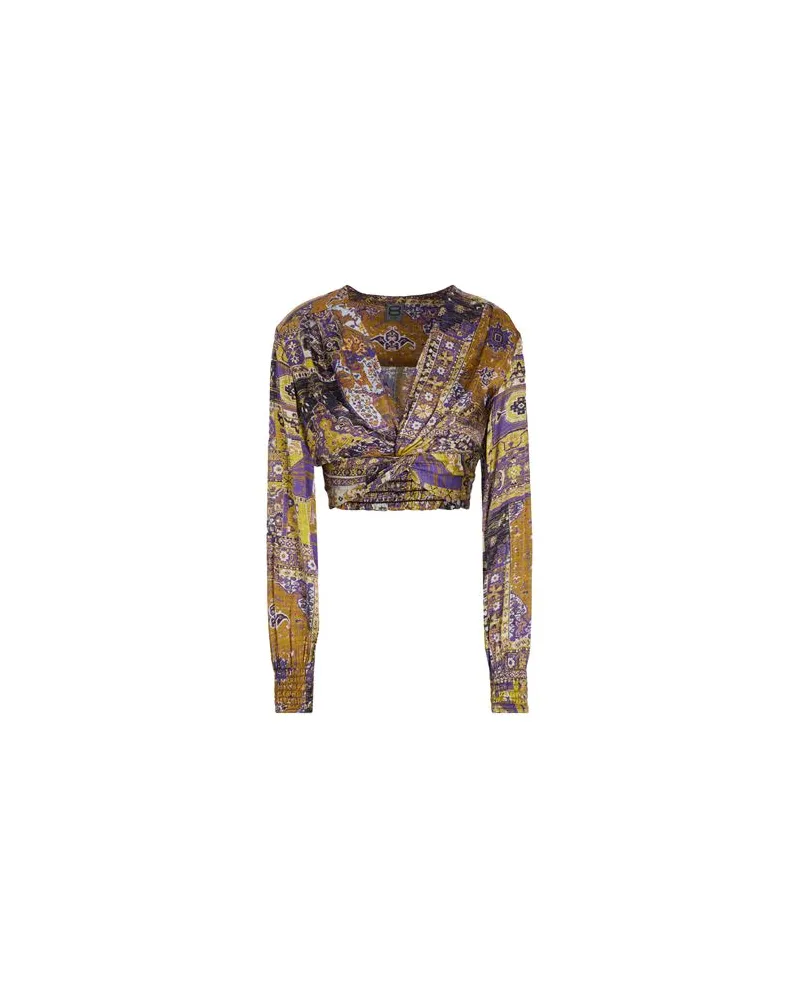 8 by Yoox PRINTED VISCOSE CROP TOP  - TOPS - Topsauf YOOX.COM Violett
