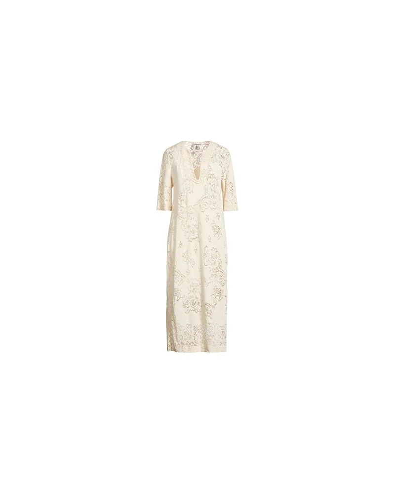 Semicouture KLEIDER - Midi-Kleiderauf YOOX.COM Cremeweiß