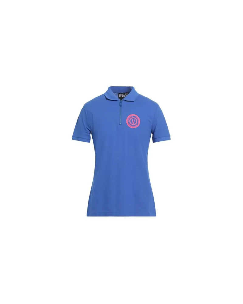 Versace Jeans TOPS - Poloshirtsauf YOOX.COM Blau