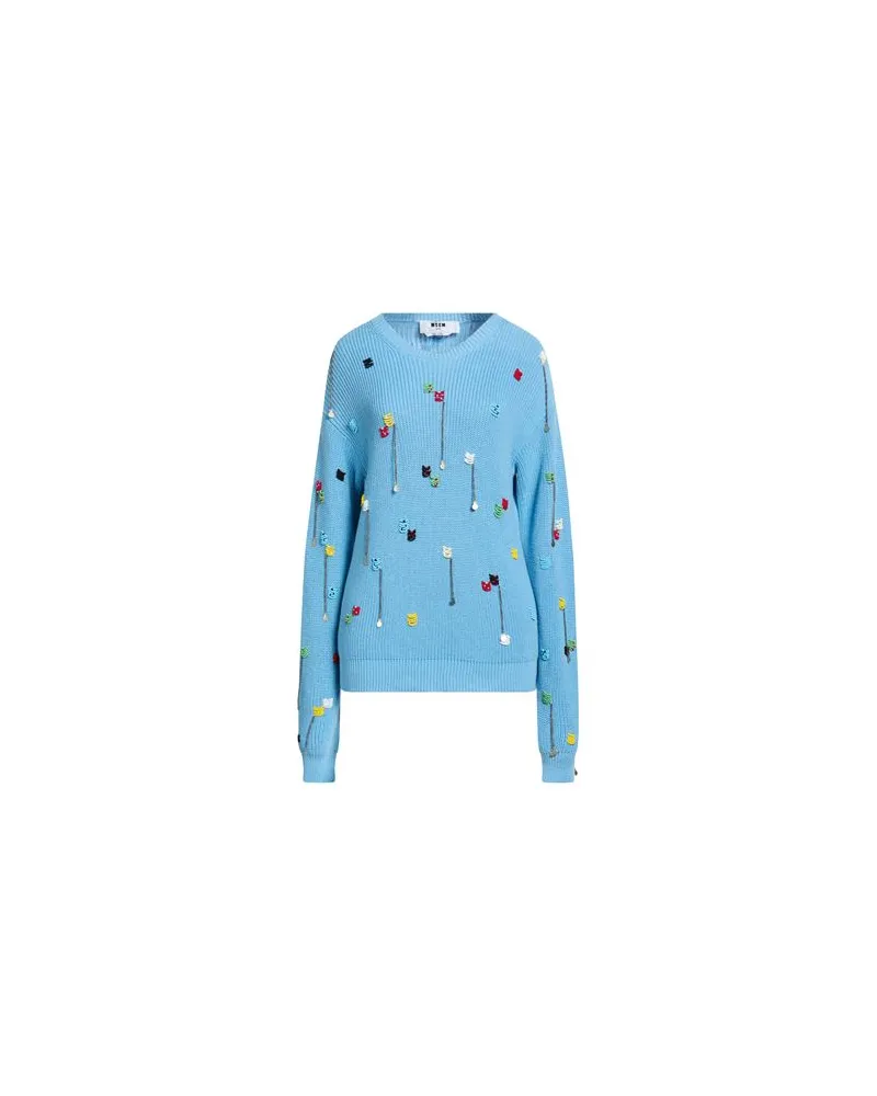 MSGM STRICKWAREN - Pulloverauf YOOX.COM Azurblau