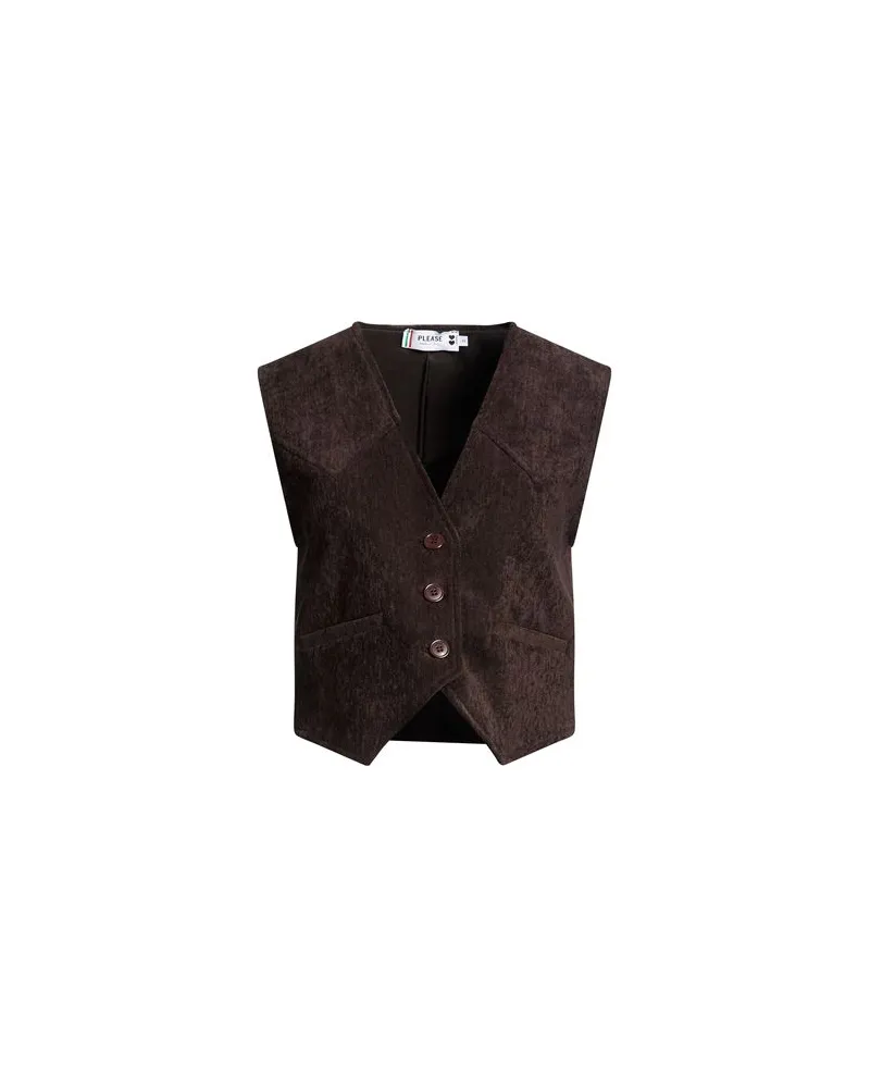 Please ANZÜGE und CO-ORDS - Couture-Westenauf YOOX.COM Dunkelbraun