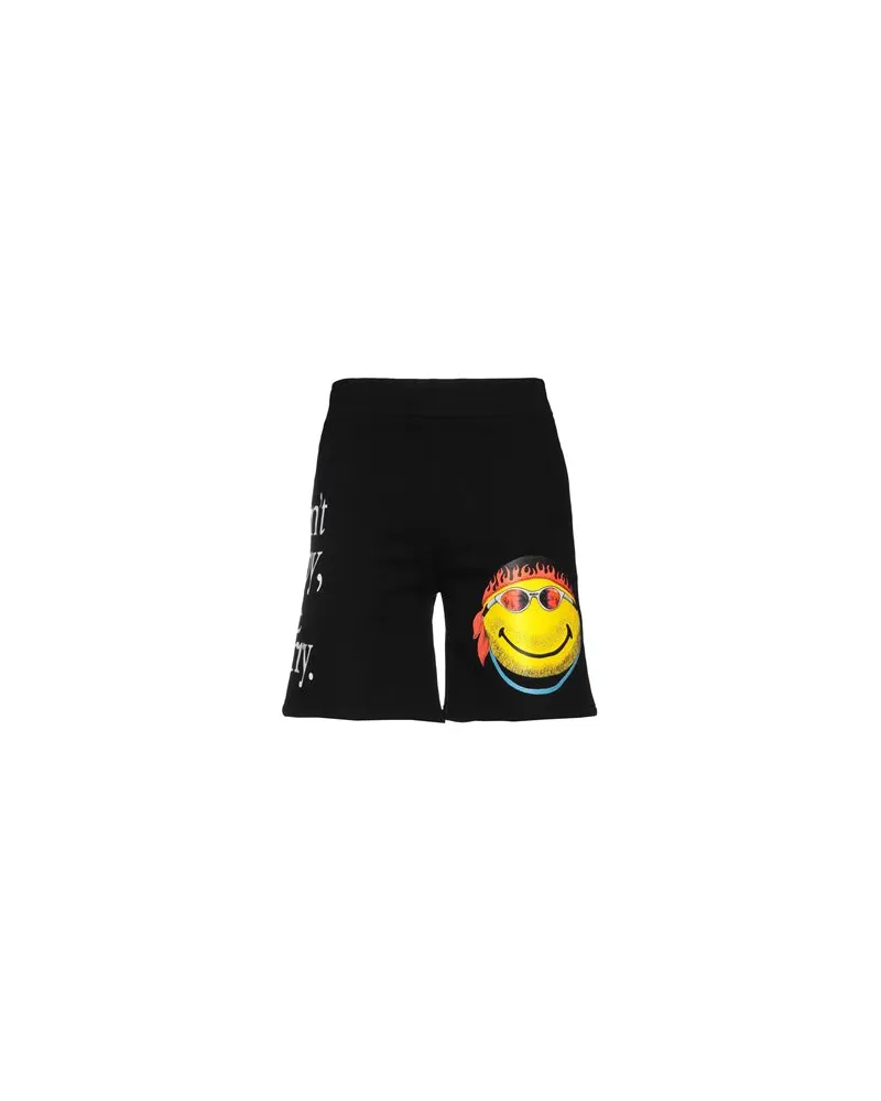 Market SMILEY DON'T HAPPY, BE WORRY SWEATSHORTS - HOSEN & RÖCKE - Shorts & Bermudashortsauf YOOX.COM Schwarz