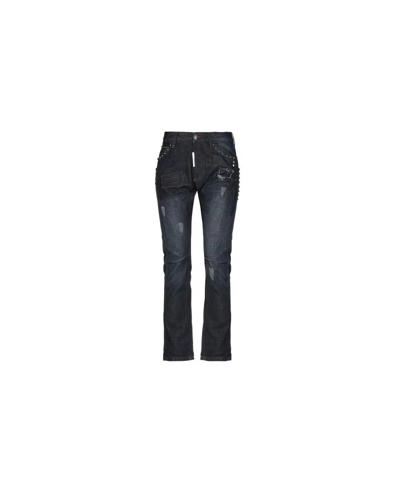 Philipp Plein HOSEN & RÖCKE - Jeanshosenauf YOOX.COM Blau