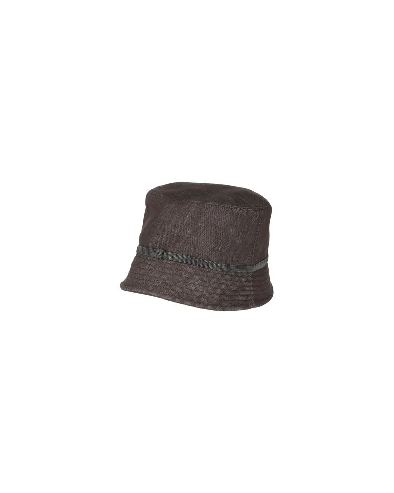 Brunello Cucinelli ACCESSOIRES - Mützen & Hüteauf YOOX.COM Dunkelbraun
