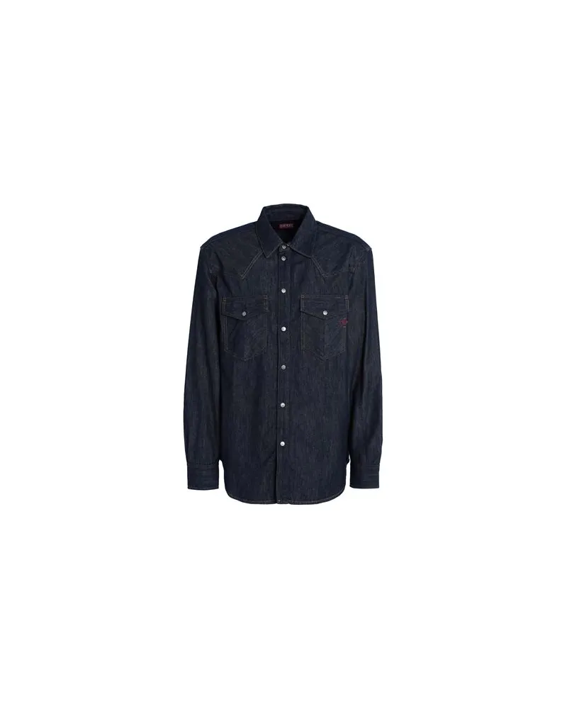 Diesel D-OCEAN WESTERN SHIRT  - TOPS - Jeanshemdenauf YOOX.COM Blau
