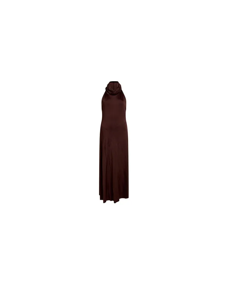 Victoria Beckham KLEIDER - Maxi-Kleiderauf YOOX.COM Schokobraun