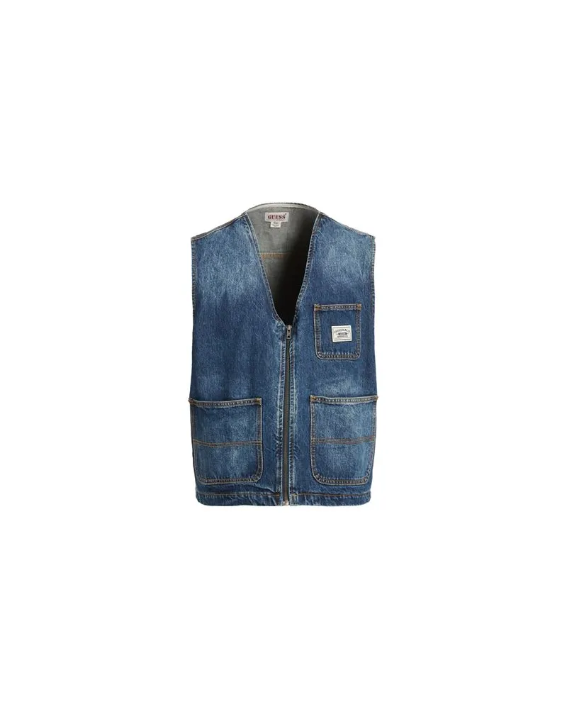 Guess JACKEN & MÄNTEL - Jeansjacken/Mäntelauf YOOX.COM Blau