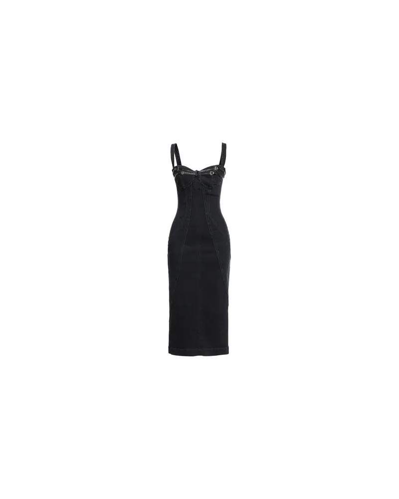 Versace Jeans KLEIDER - Midi-Kleiderauf YOOX.COM Schwarz