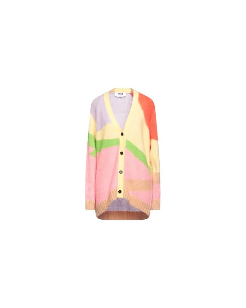 MSGM STRICKWAREN - Strickjackenauf YOOX.COM Pastellgelb