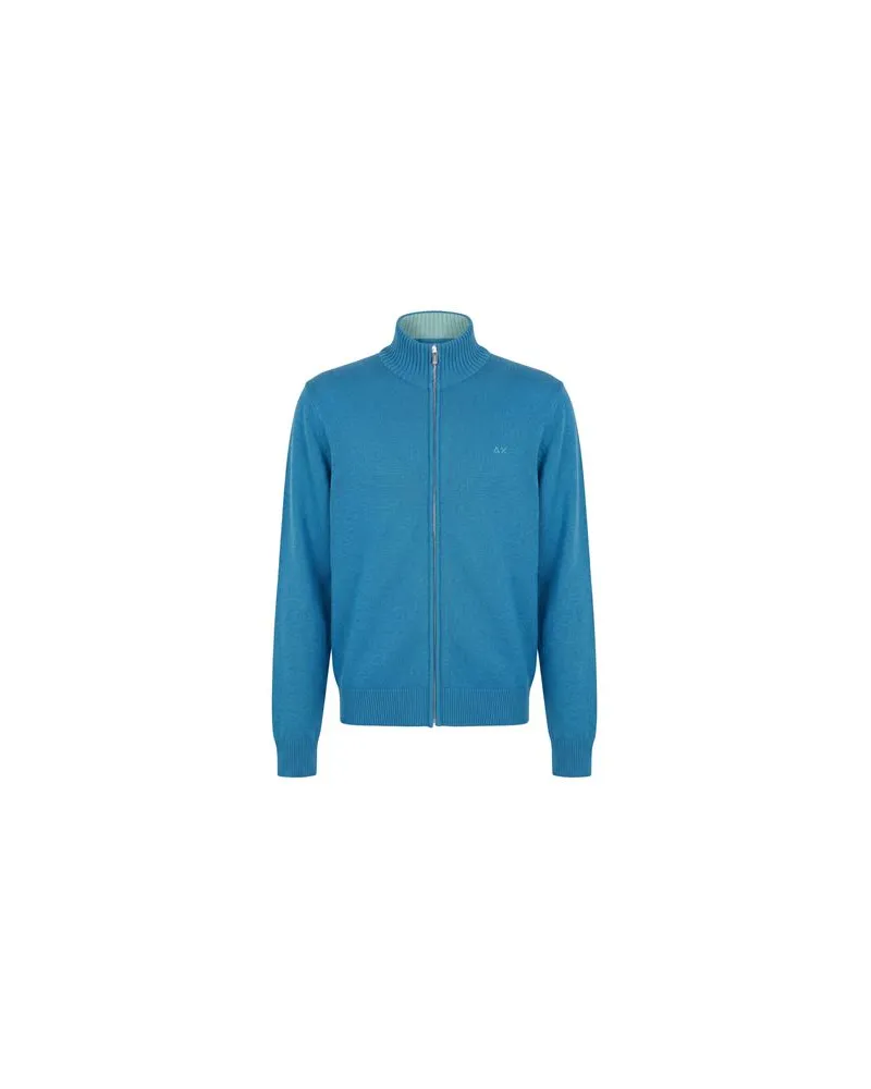 Sun68 STRICKWAREN - Strickjackenauf YOOX.COM Taubenblau