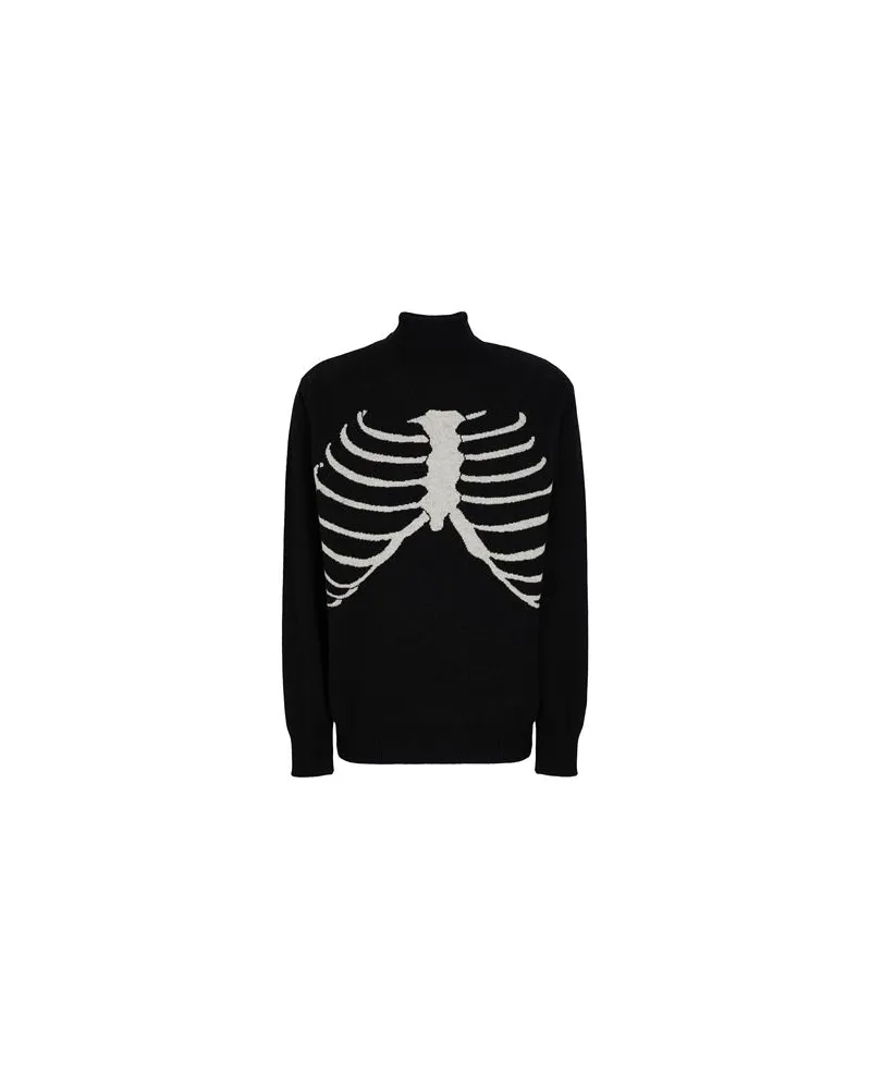 8 by Yoox WOOL BLEND JACQUARD KNIT TURTLE NECK  - STRICKWAREN - Rollkragenpulloverauf YOOX.COM Schwarz