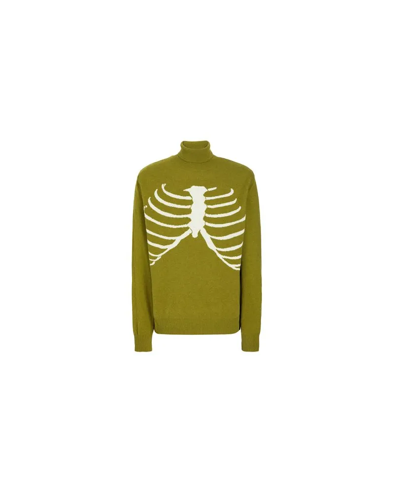 8 by Yoox WOOL BLEND JACQUARD KNIT TURTLE NECK  - STRICKWAREN - Rollkragenpulloverauf YOOX.COM Militärgrün