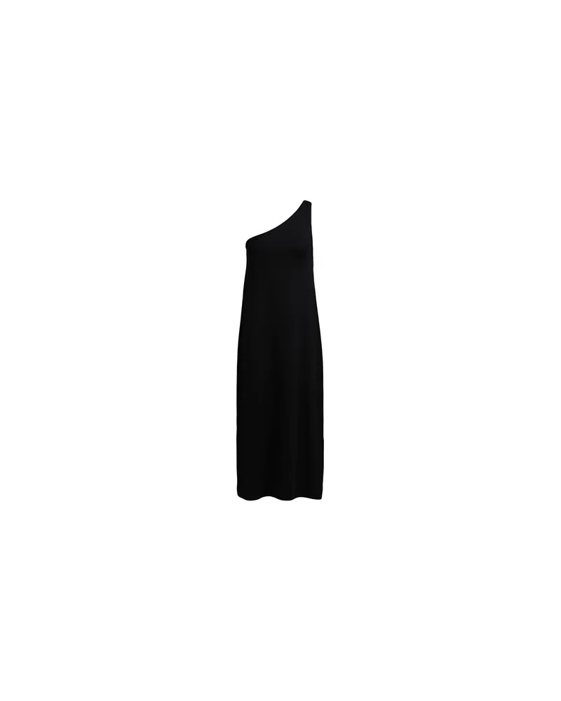 Ninety Percent ASTRID STRETCH TENCEL SJ ASYMETRIC STRAP DRESS  - KLEIDER - Midi-Kleiderauf YOOX.COM Schwarz