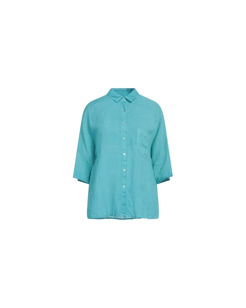 120% Lino TOPS - Hemdenauf YOOX.COM Tūrkis